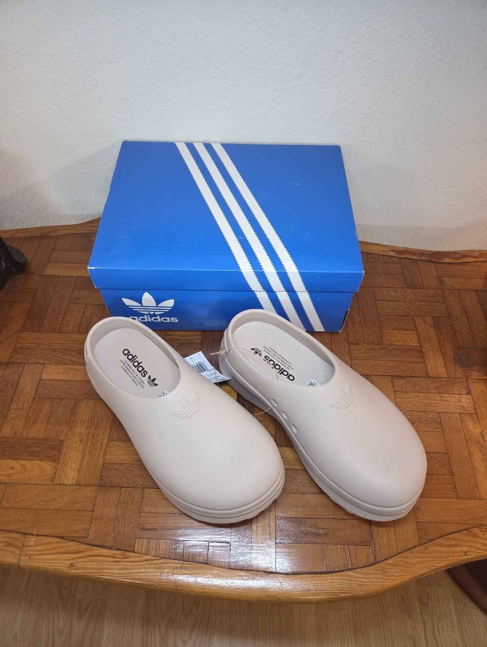 NWT Adidas Originals Adifom Stan Mule Platform Clogs in Wonder Taupe - Size 8 - Picture 2 of 13